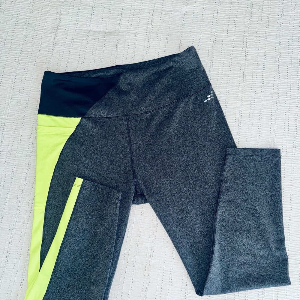 BCG Charcoal and Neon Kids Leggings